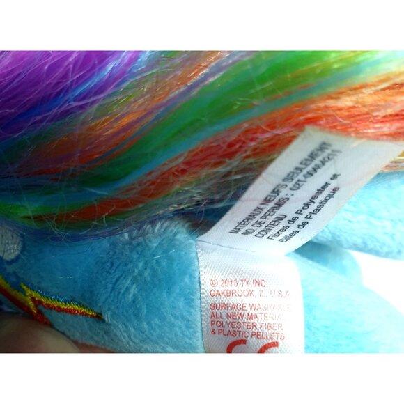 Ty My Little Pony Rainbow Dash Plush Toy 7.5" Stuffed Animal MLP 2015 Embroider - Picture 6 of 6